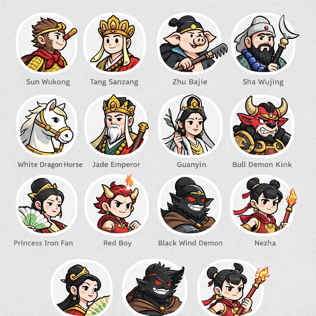 character avatar grid